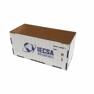 Porta lapices en forma de contenedor